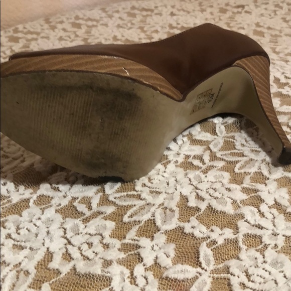 Pierre Dumas Brown Peeptoe Heels - Picture 6 of 6